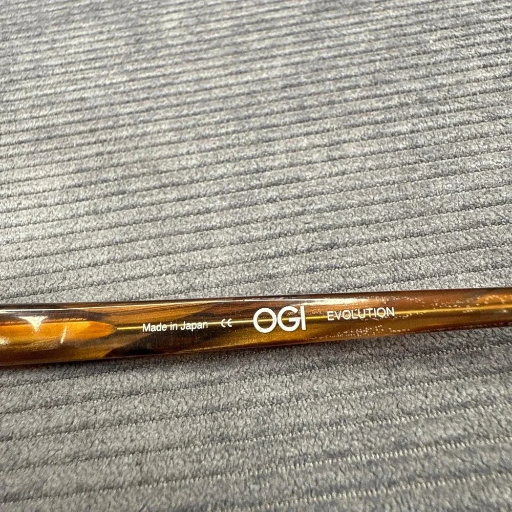 OGI Evolution Eyeglasses 9077/1555 Tortoise Shell Brown Amber Japan 52-16-140